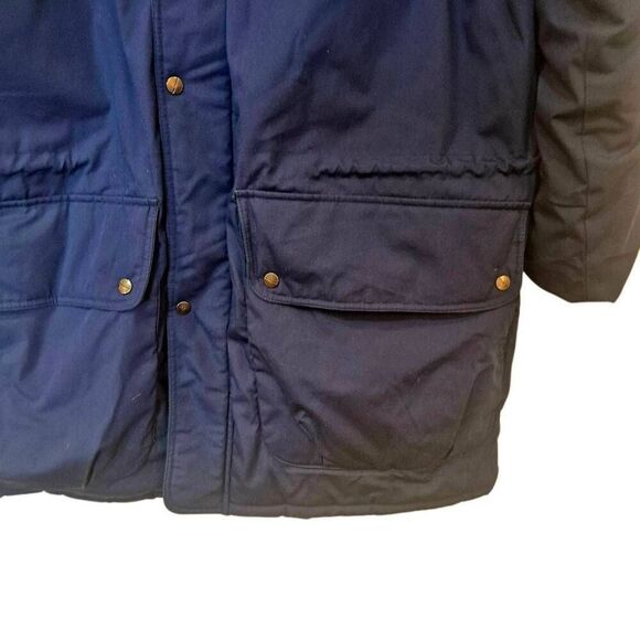 Field & Stream Men's Navy Cotton/Poly Insulated Coat w Detachable Hood - Picture 5 of 11